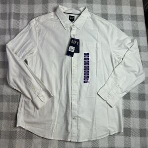 Gap Men's White Button Down Casual Dress Shirt Size 2XL NEW with tags